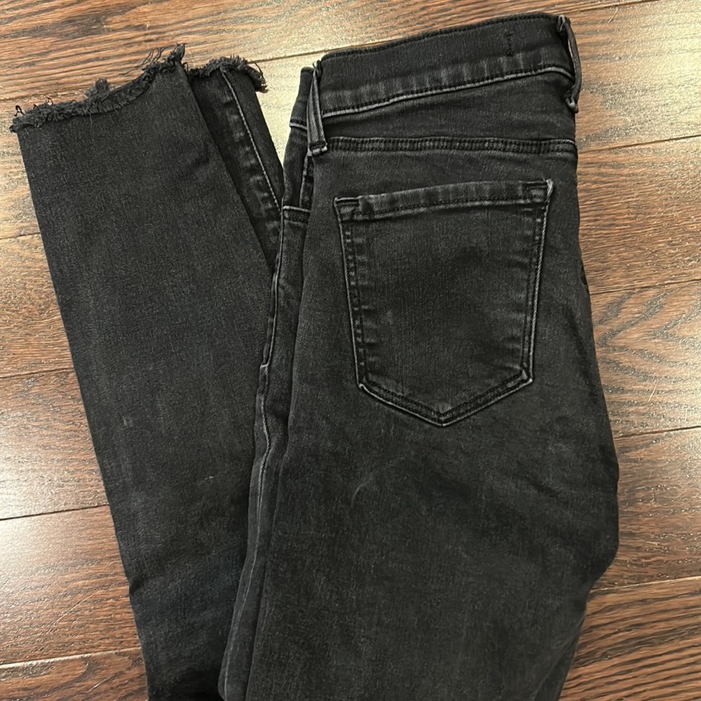 J Brand Black Mercy mid-rise skinny ankle jean